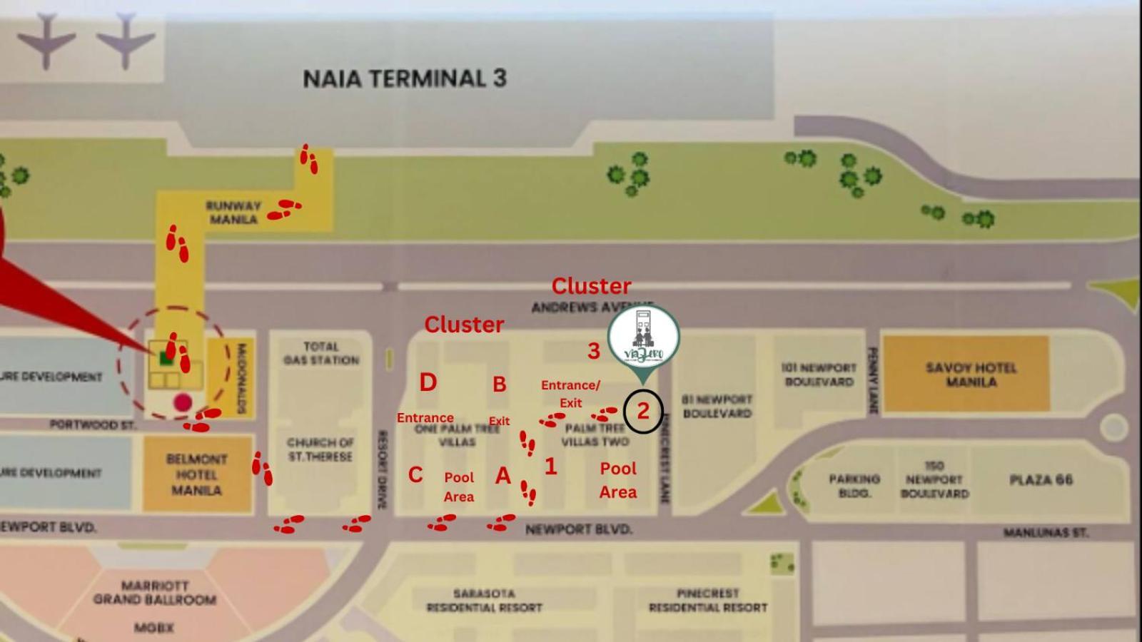 One Palm Tree Villas Condominium - Studio 2Nd Fl With Balcony - Across Terminal 3 Airport Pasay Esterno foto